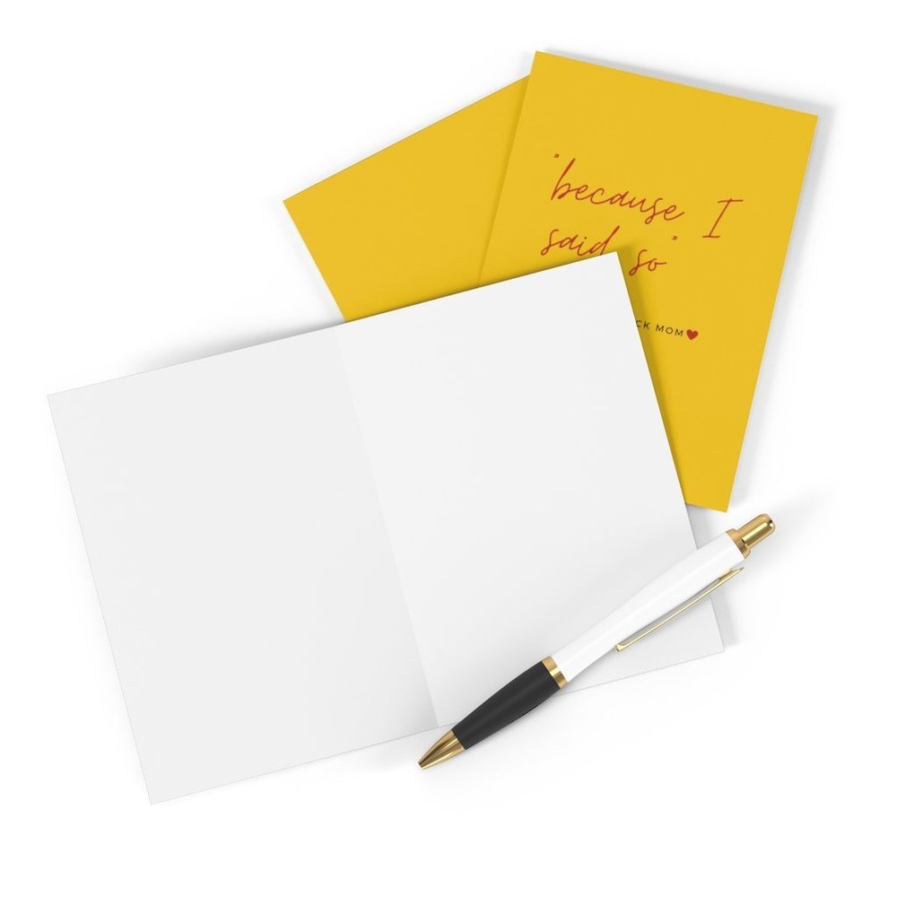 Because I Said So Greeting Card Set Yellow